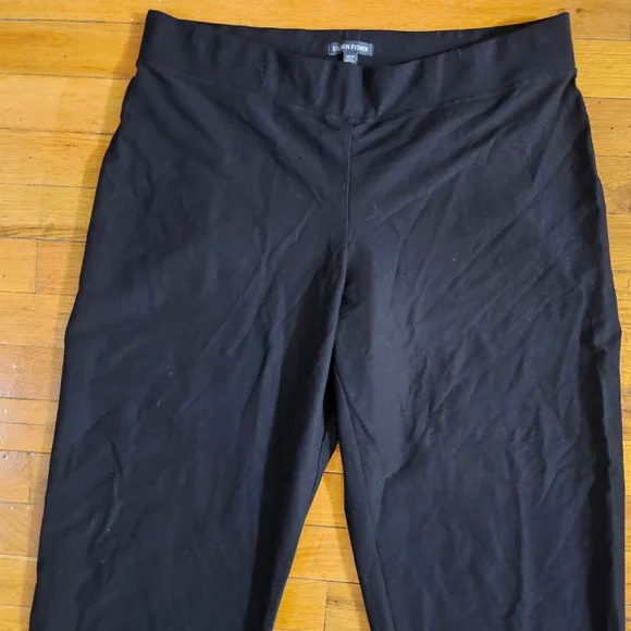 Eileen Fisher Stretch Crepe Pant Black Size Large - Picture 2 of 8